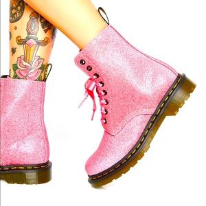 Dr. Martens Women’s 1460 Pascal Pink Glitter Boot